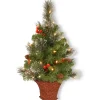 National Tree Company 3 ft.Pre-Lit Crestwood Spruce Tree with Warm White LED Lights
