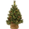 National Tree Company 3 ft.Pre-Lit Pine Cone Tree with LED Lights