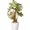 National Tree Company 21 in. Spring Potted Philodendron Plant Decoration Garden Accents in Ceramic Pot