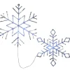 National Tree Company 24 in. and 20 in. Ice Crystal Snowflakes with LED Lights