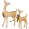 National Tree Company 38 in. and 28 in. Pre-Lit Fawn with Doe Decoration