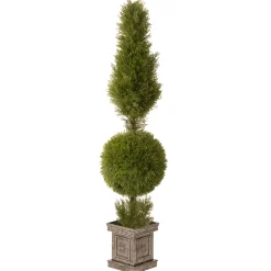 National Tree Company 60 in. Artificial Juniper Ball and Cone Topiary