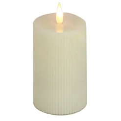 National Tree Company 5 in. by 9 in. HGTV Home Collection Flameless Georgetown Pillar Candle, Ivory