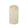 National Tree Company 5 in. by 9 in. HGTV Home Collection Flameless Heritage Pillar Candle, Ivory