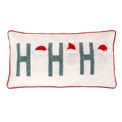 National Tree Company 14 in. by 26 in. HGTV HO HO HO Pillow with Embroidery