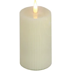 National Tree Company 5 in. by 11 in. HGTV Home Collection Flameless Georgetown Pillar Candle, Ivory