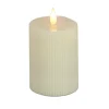 National Tree Company 4 in. by 8 in. HGTV Home Collection Flameless Georgetown Pillar Candle, Ivory