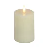 National Tree Company 3 in. by 7 in. HGTV Home Collection Flameless Georgetown Pillar Candle, Ivory