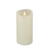 National Tree Company 4 in. by 8 in. HGTV Home Collection Flameless Heritage Pillar Candle, Ivory