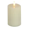 National Tree Company 4 in. by 10 in. HGTV Home Collection Flameless Georgetown Pillar Candle, Ivory