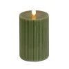 National Tree Company 5 in. by 11 in. HGTV Home Collection Flameless Georgetown Pillar Candle, Dk Green