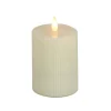 National Tree Company 3 in. by 5 in. HGTV Home Collection Flameless Georgetown Pillar Candle, Ivory