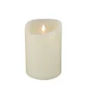 National Tree Company 5 in. by 7 in. HGTV Home Collection Flameless Heritage Pillar Candle, Ivory