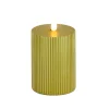 National Tree Company 3 in. by 5 in. HGTV Home Collection Flameless Georgetown Pillar Candle, Gold