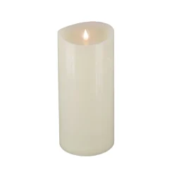 National Tree Company 5 in. by 11 in. HGTV Home Collection Flameless Heritage Pillar Candle, Ivory
