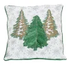 National Tree Company 18 in. by 18 in. HGTV Home Collection Embroidered Forest Pillow