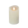 National Tree Company 3 in. by 5 in. HGTV Home Collection Flameless Heritage Pillar Candle, Ivory