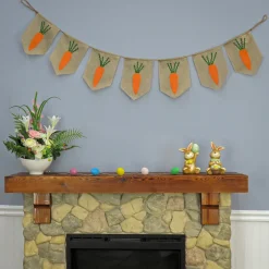 National Tree Company 70 in. Carrots Hanging Easter Banner Decoration