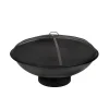 National Tree Company 32 in. Cast Iron Outdoor Fire Pit Bowl with Black Screen Cover