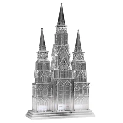 National Tree Company 17 in. Christmas Cathedral Decoration with White LED Lights
