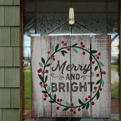 National Tree Company 13 in. Christmas Holiday Wall Sign