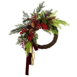 National Tree Company 24 in. Christmas Joy Chimes Wreath