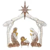 National Tree Company 55 in. Crystal Splendor Prelit Nativity Set