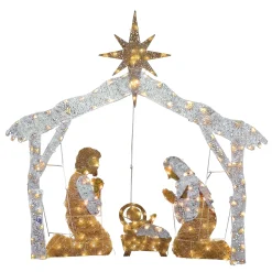 National Tree Company 55 in. Crystal Splendor Prelit Nativity Set