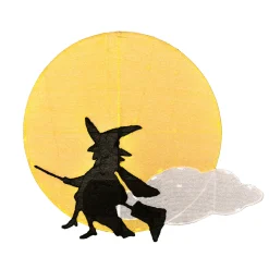 National Tree Company 35 in. 2D Tinsel Witch on Broomstick with LED Lights