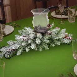 National Tree Company 30 in. Dunhill Fir Centerpiece and Candle Holder