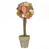 National Tree Company 14 in. Easter Single Ball Topiary Potted Plant Decorated with Pastel Eggs