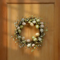 National Tree Company 20 in. Easter Wreath Decorated With Eggs