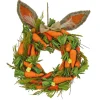National Tree Company 16 in. Easter Wreath Decorated with Carrots and Leafy Greens