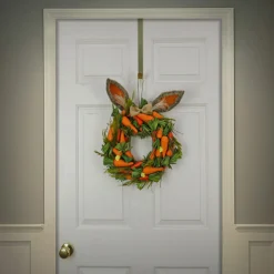 National Tree Company 16 in. Easter Wreath Decorated with Carrots and Leafy Greens