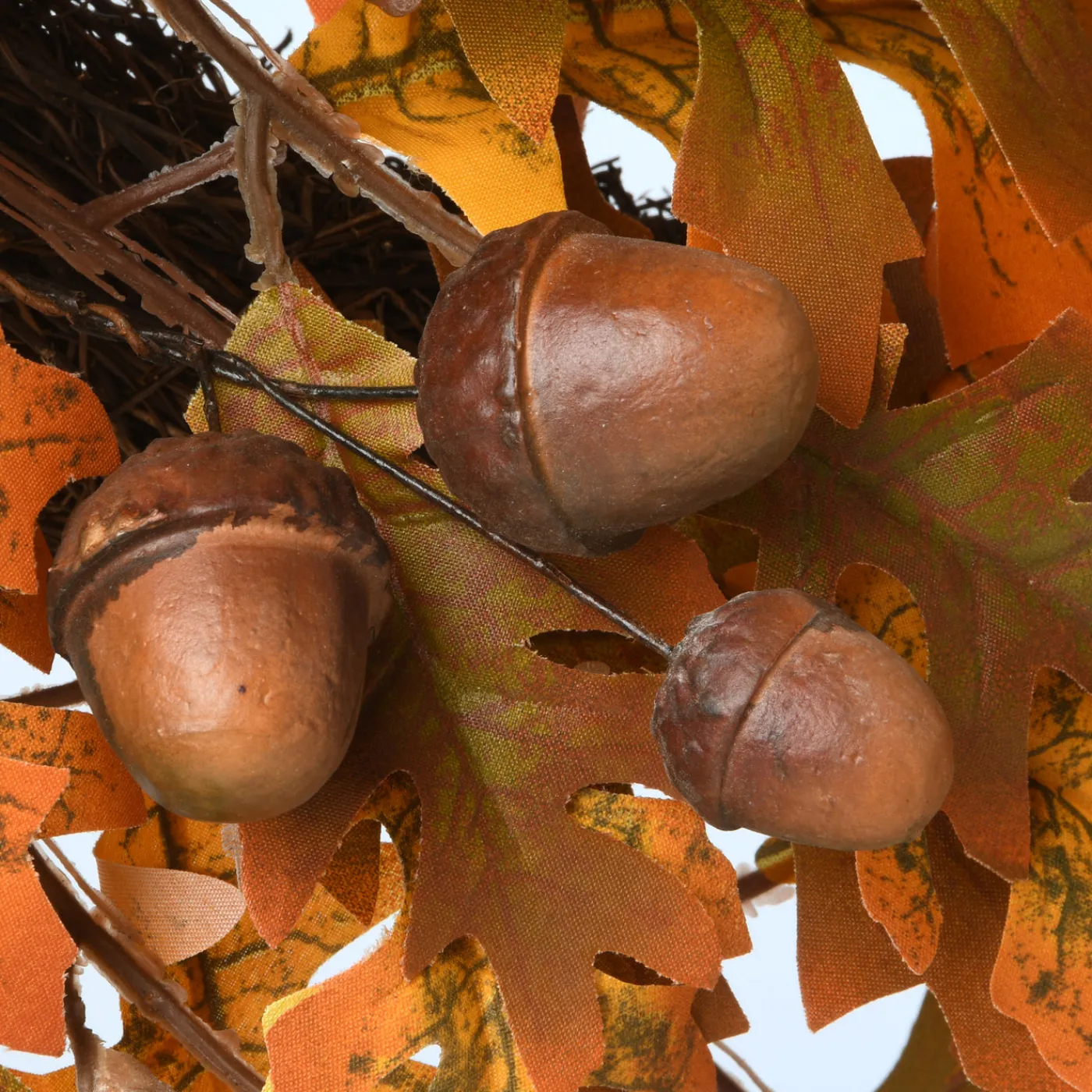 National Tree Company 24 in. Fall Wreath with Acorns, Oak Leaves