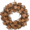National Tree Company 18 in. Fall Wreath with Brown Maple Leaves