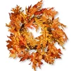 National Tree Company 24 in. Fall Wreath with Maple Leaves, Berry Clusters