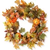 National Tree Company 24 in. Fall Wreath with Pumpkins, Pinecones, Berry Clusters, Maple Leaves