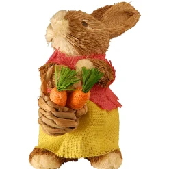 National Tree Company 10 in. Female Dainty Brown Easter Bunny Table Decoration