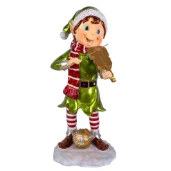 National Tree Company 36 in. Fiddle Playing Pixie Elf with Multicolor Lights