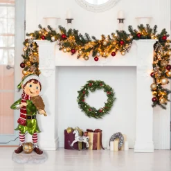 National Tree Company 36 in. Fiddle Playing Pixie Elf with Multicolor Lights