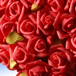 National Tree Company 7 in. Floral Red Roses Heart