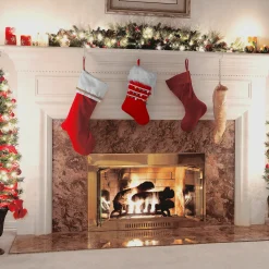 National Tree Company 19 in. General Store Collection Red Velvet Stocking