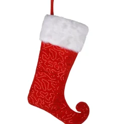 National Tree Company 21 in. General Store Collection Jester Style Red Stocking
