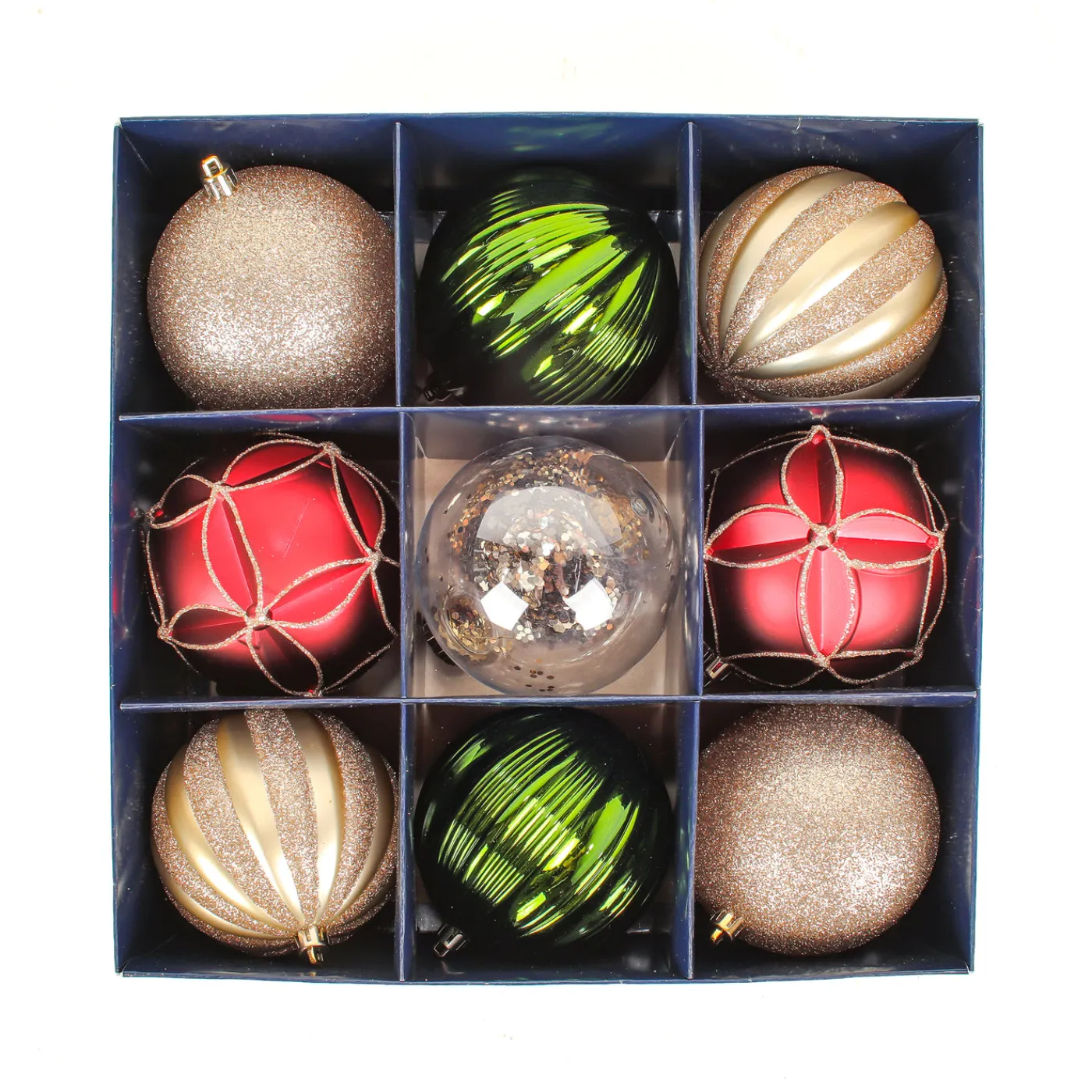 National Tree Company 13 in. Gold Xmas Ball Decor Set