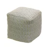 National Tree Company 16 in. Gray Hand Woven Pouf Ottoman