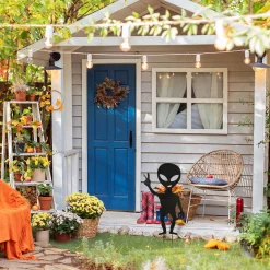 National Tree Company 38 in. Halloween Alien Garden Stakes Outdoor Lawn Decoration