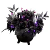 National Tree Company 19 in. Halloween Bad to the Bone Centerpiece with LED Lights