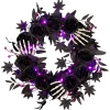 National Tree Company 24 in. Halloween Bad to the Bone Wreath with LED Lights