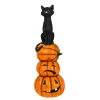 National Tree Company 32 in. Halloween Black Cat with Pumpkin Stack Tabletop Decoration